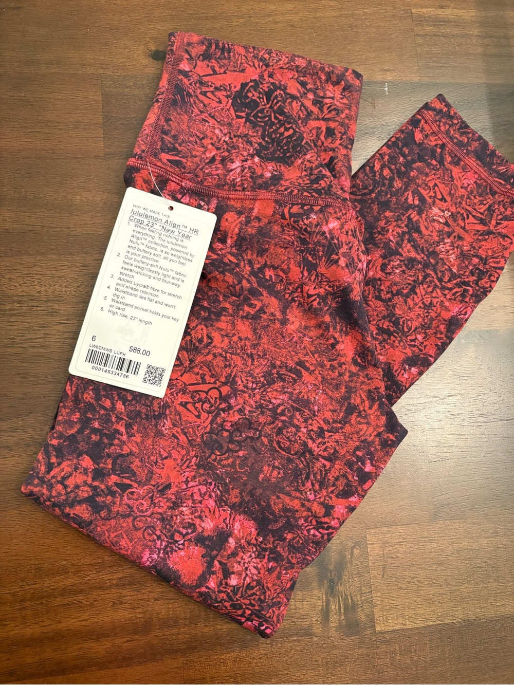 NWT Sz 6 lululemon Align HR Crop 23" * New Year leggings